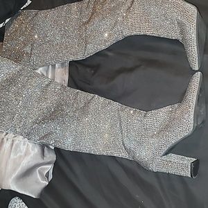 Silver rhinestone Carvela over the knee boots (NOT IN ORGINAL BOX)